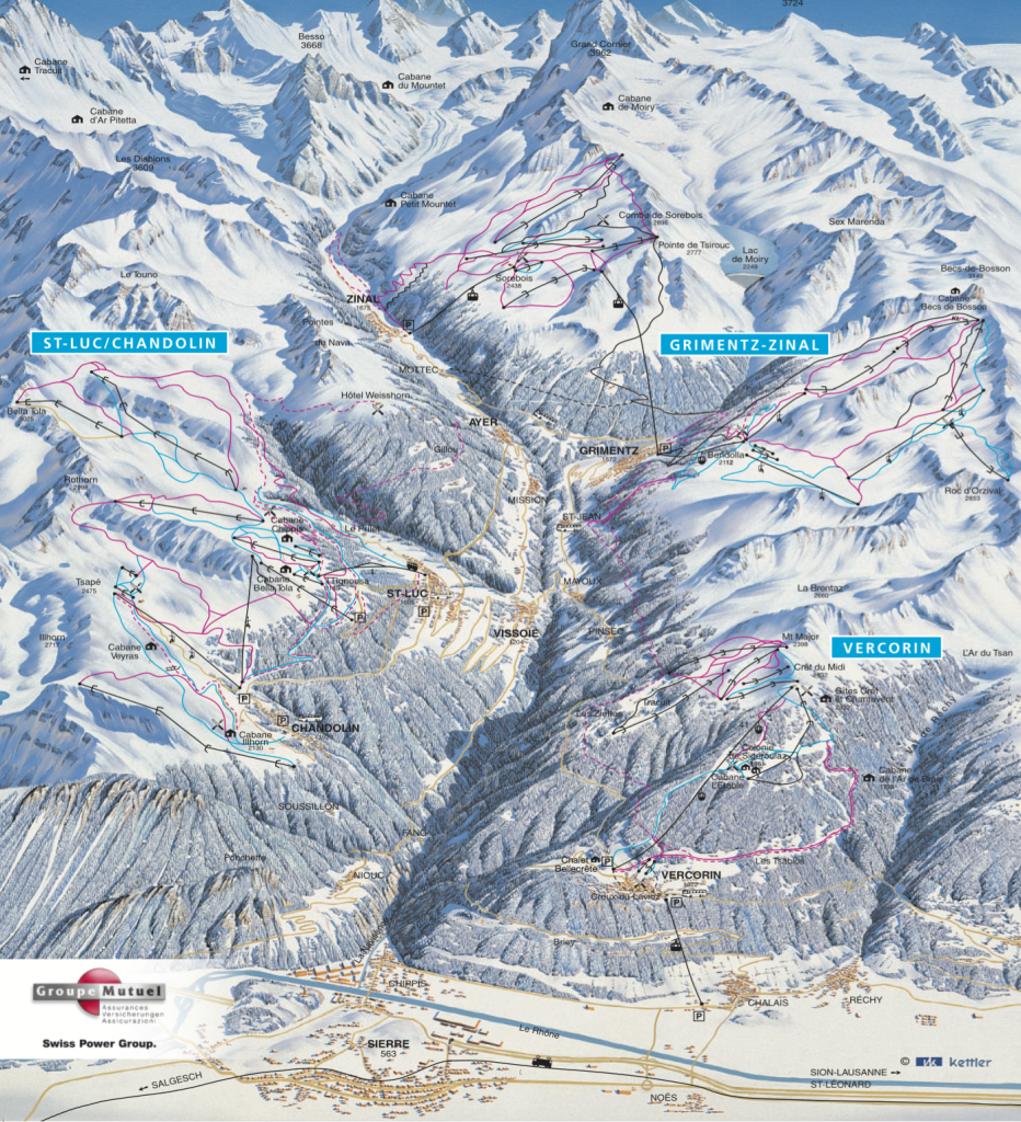 Skigebieden in Val D'Anniviers